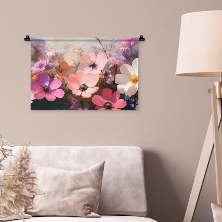 Bloemen - Kleurrijk - Bloei Wandkleed katoen klein -sfeer4