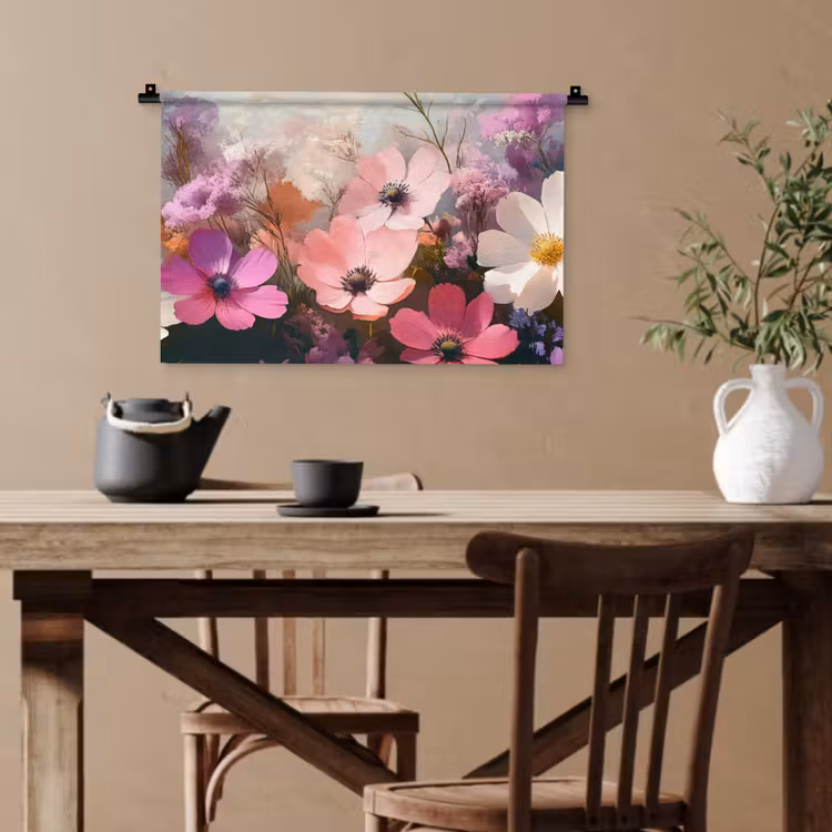 Bloemen - Kleurrijk - Bloei Wandkleed katoen klein -sfeer6