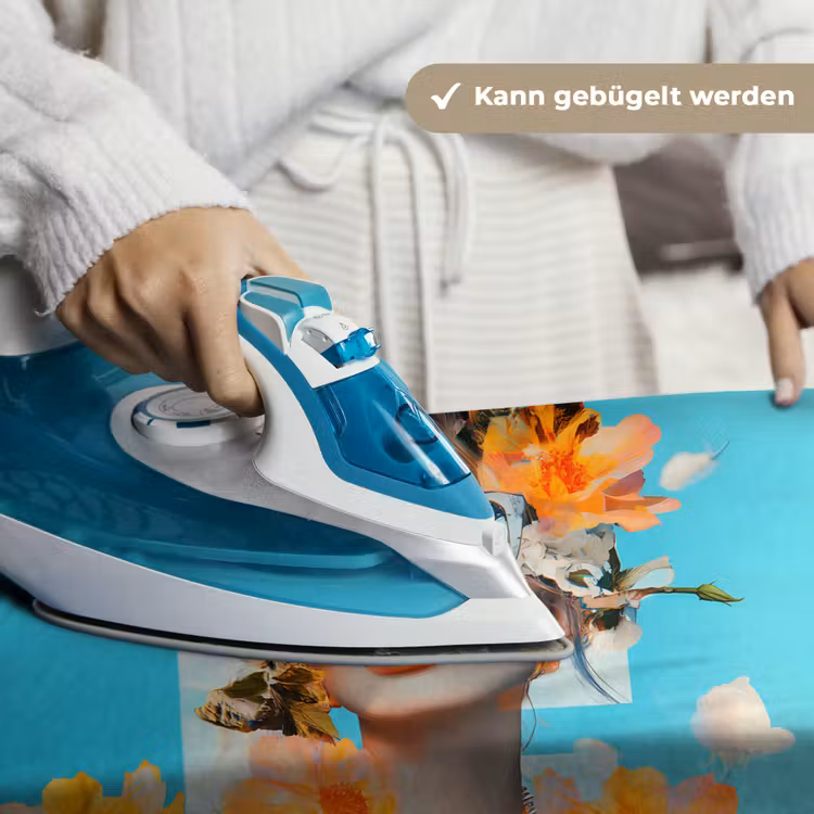 Bloemen - Vrouw - Zonnebril - Blauw Wandkleed katoen klein -tsfeer9_DE