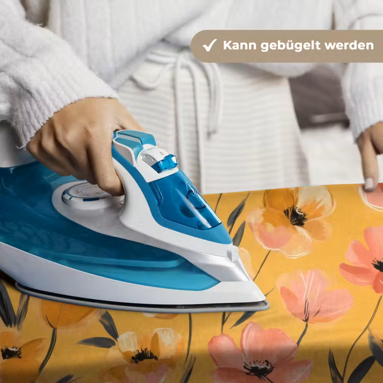 Bloemen - Geschilderd - Geel Wandkleed katoen klein -tsfeer9_DE