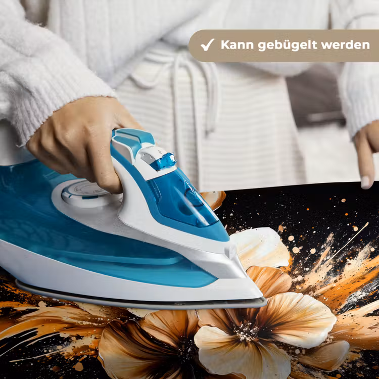 Bloemen - Goud - Graffiti - Zwart - Abstract Wandkleed katoen klein -tsfeer9_DE