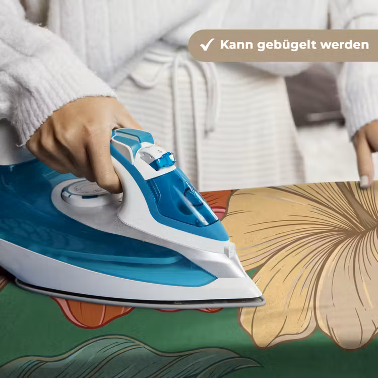 Wandteppich - Blumen – Grün – Illustration - Bloemen - Groen - Illustratie Wandkleed katoen klein
