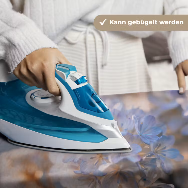 Bloemen - Lichtblauw - Wazig - Trosje Wandkleed katoen klein -tsfeer9_DE
