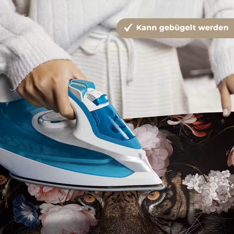 Bloemen - Jan Davidsz de Heem - Tijger - Schilderij - Stilleven - Oude meesters Wandkleed katoen klein -tsfeer9_DE