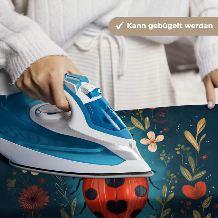 Bloemen - Lieveheersbeestje - Hartje - Rood Wandkleed katoen klein -tsfeer9_DE