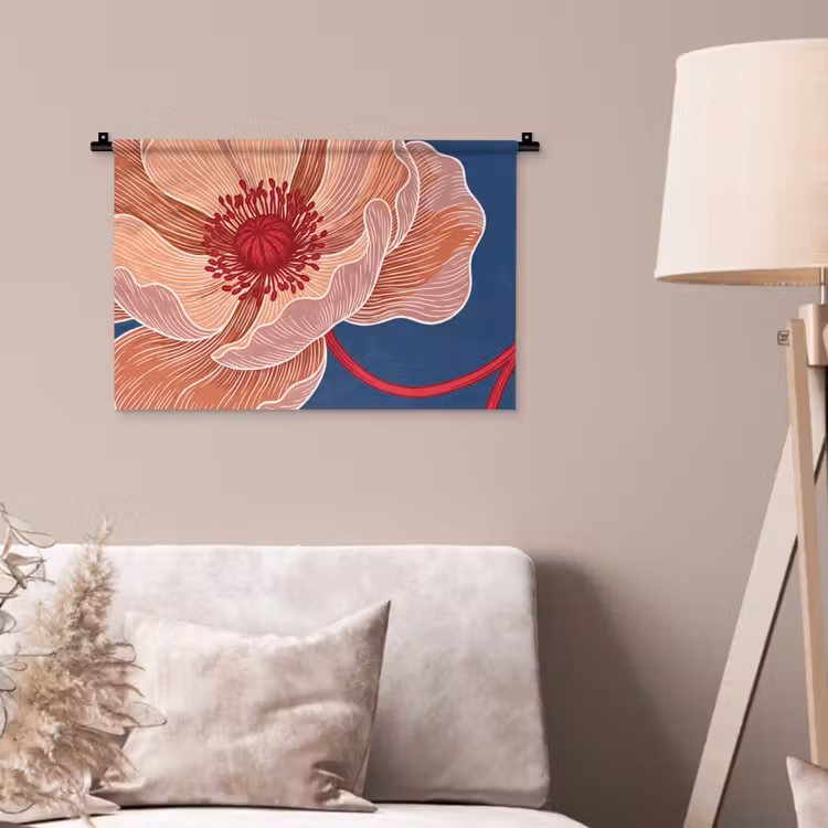 Wandteppich - Blumen – Modern – Abstrakt - Bloemen - Modern - Abstract Wandkleed katoen klein