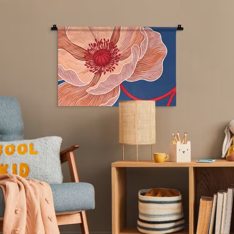 Wandteppich - Blumen – Modern – Abstrakt - Bloemen - Modern - Abstract Wandkleed katoen klein