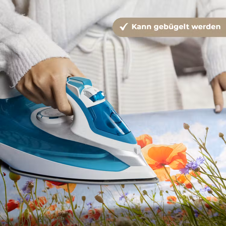 Bloemen - Klaproos - Lente - Natuur - Rood - Blauw Wandkleed katoen klein -tsfeer9_DE