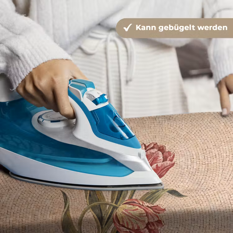 Bloemen - Mozaïek - Rood - Groen - Kunst Wandkleed katoen klein -tsfeer9_DE