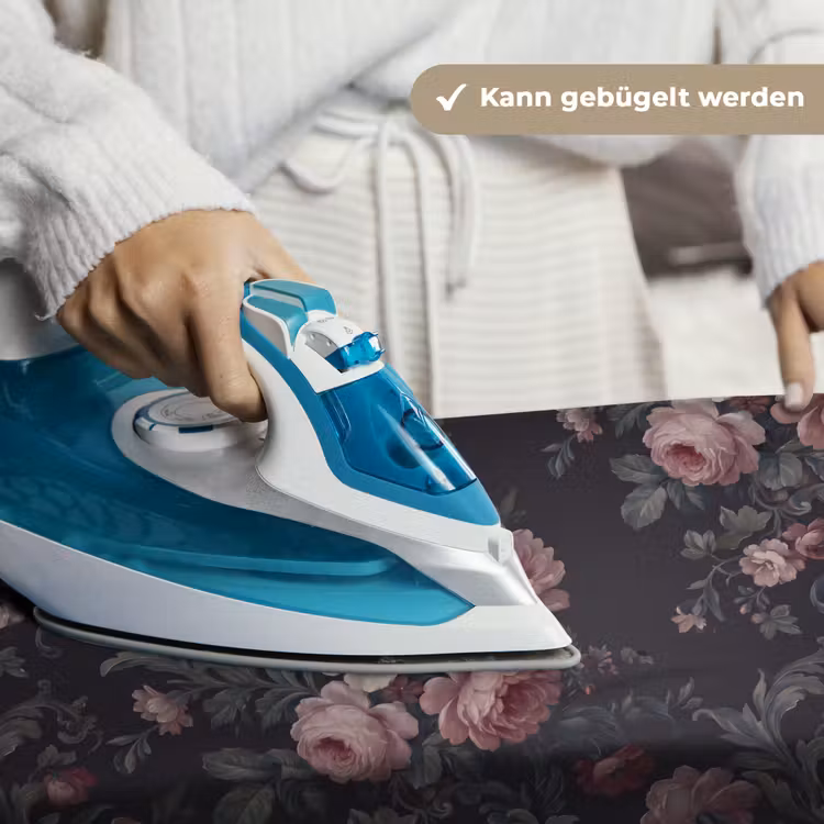 Bloemen - Patroon - Sierlijk - Roze - Donker Wandkleed katoen klein -tsfeer9_DE