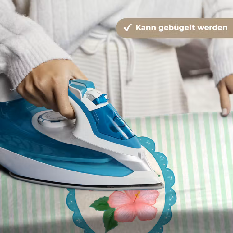Bloemen - Ovaal - Strepen - Groen Wandkleed katoen klein -tsfeer9_DE