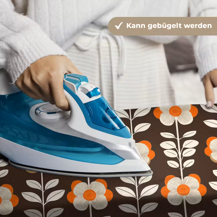 Bloemen - Retro - Bruin Wandkleed katoen klein 269 -tsfeer9_DE