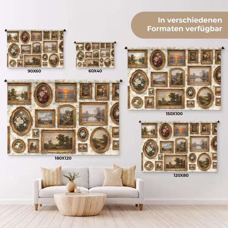 Bloemen - Roze - Stilleven - Klassiek Wandkleed katoen klein -tsfeer8_DE