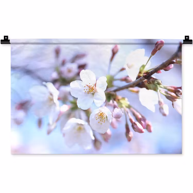 Bloemen - Sakura - Tak - Bloesem takken Wandkleed katoen klein -zz3d