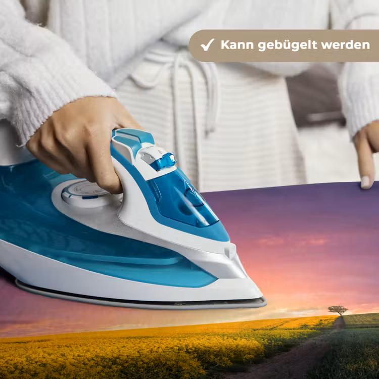 Bloemen - Weg - Lucht - Geel - Paars - Zonsondergang - Natuur Wandkleed katoen klein -tsfeer9_DE