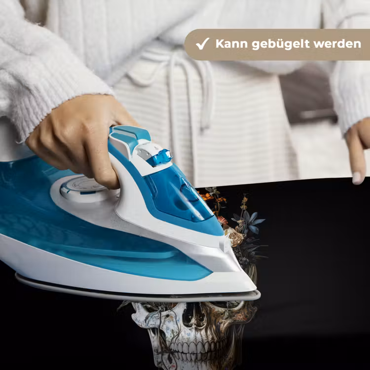 Bloemen - Schedel - Kleurrijk Wandkleed katoen klein -tsfeer9_DE