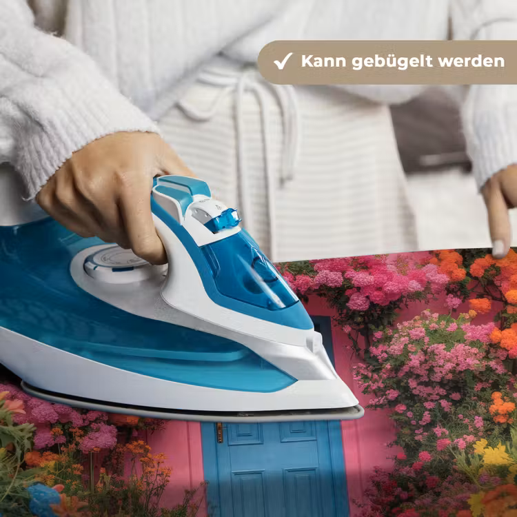 Bloemen - Deur - Roze Wandkleed katoen klein -tsfeer9_DE