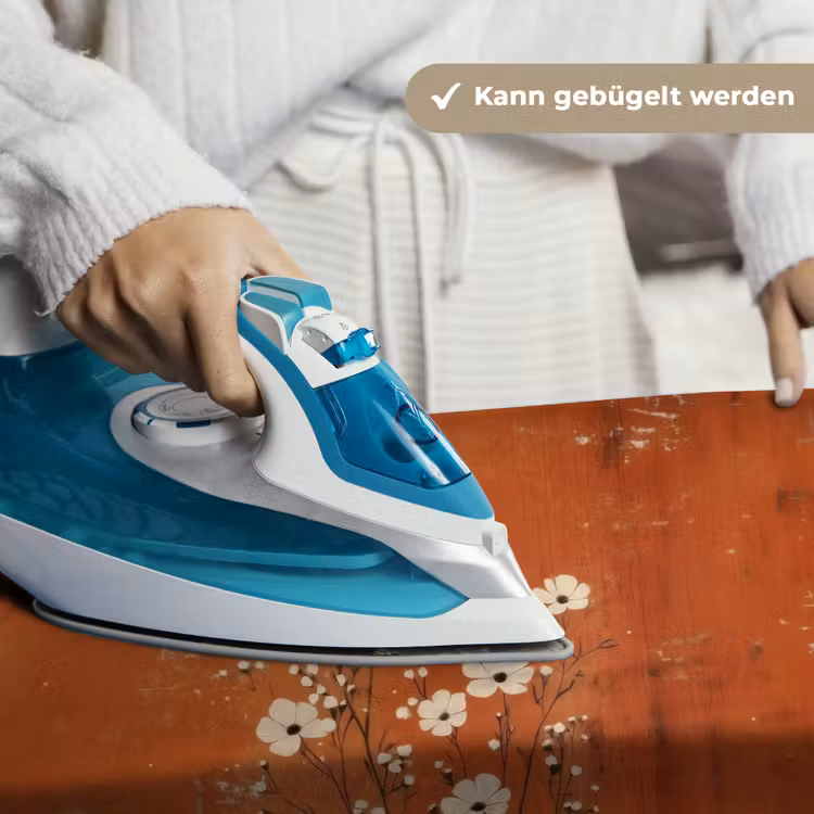 Bloemen - Wit - Subtiel - Roestkleur Wandkleed katoen klein -tsfeer9_DE