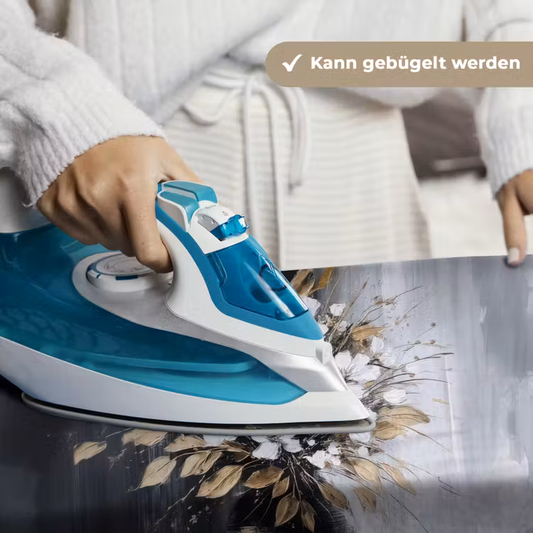 Bloemen - Wit - Vaas - Abstract Wandkleed katoen klein -tsfeer9_DE