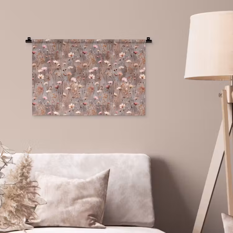 Bloemen - Wild - Pastel Wandkleed katoen klein 269 -sfeer4
