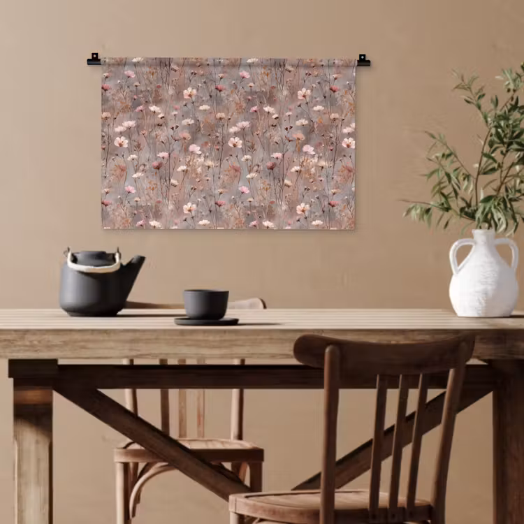 Bloemen - Wild - Pastel Wandkleed katoen klein 269 -sfeer6