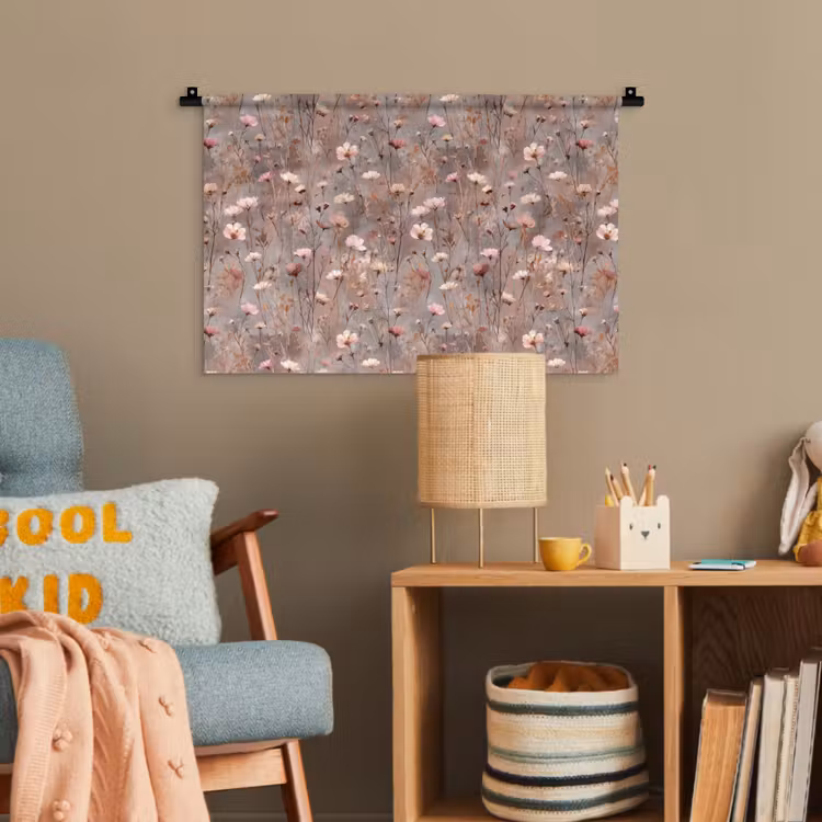 Bloemen - Wild - Pastel Wandkleed katoen klein 269 -wsfeer4_kind