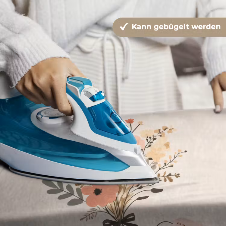 Bloemen - Quote - Beige - Lint Wandkleed katoen klein -tsfeer9_DE