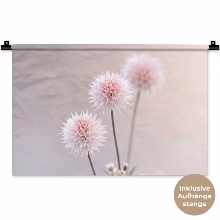 Bloemen - Bollen - Roze Wandkleed katoen klein -t3d_DE