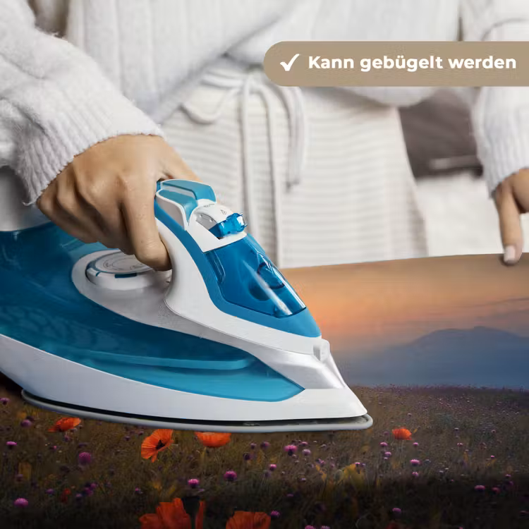 Bloemenveld - Gras - Bloemen - Planten - Zonsondergang - Oranje Wandkleed katoen klein -tsfeer9_DE