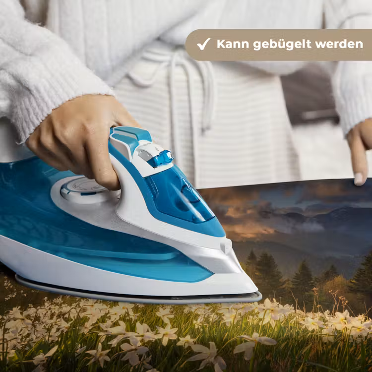 Bloemenveld - Heuvels - Zonsondergang - Berg - Natuur - Wit - Heuvels Wandkleed katoen klein -tsfeer9_DE
