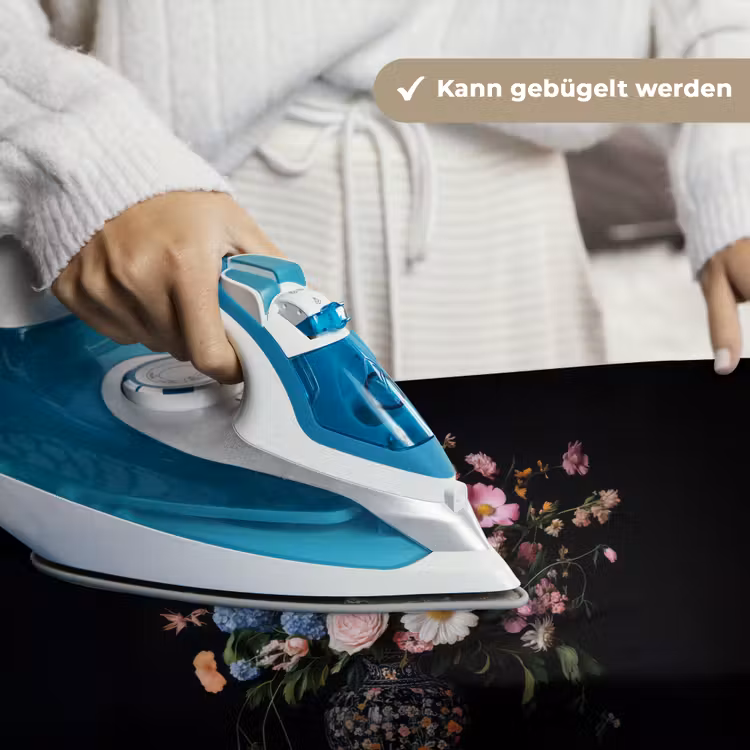 Bloemenvaas - Hout - Bloemen - Boeket Wandkleed katoen klein -tsfeer9_DE