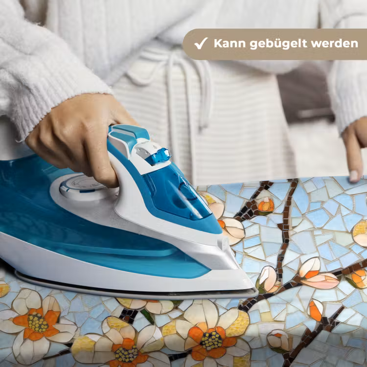 Bloesems - Wit - Mozaïek - Tak Wandkleed katoen klein -tsfeer9_DE