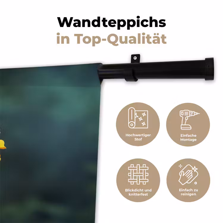 Bloemblaadjes - Afrikaan - Oranje - Wazig Wandkleed katoen klein -tsfeer2_DE