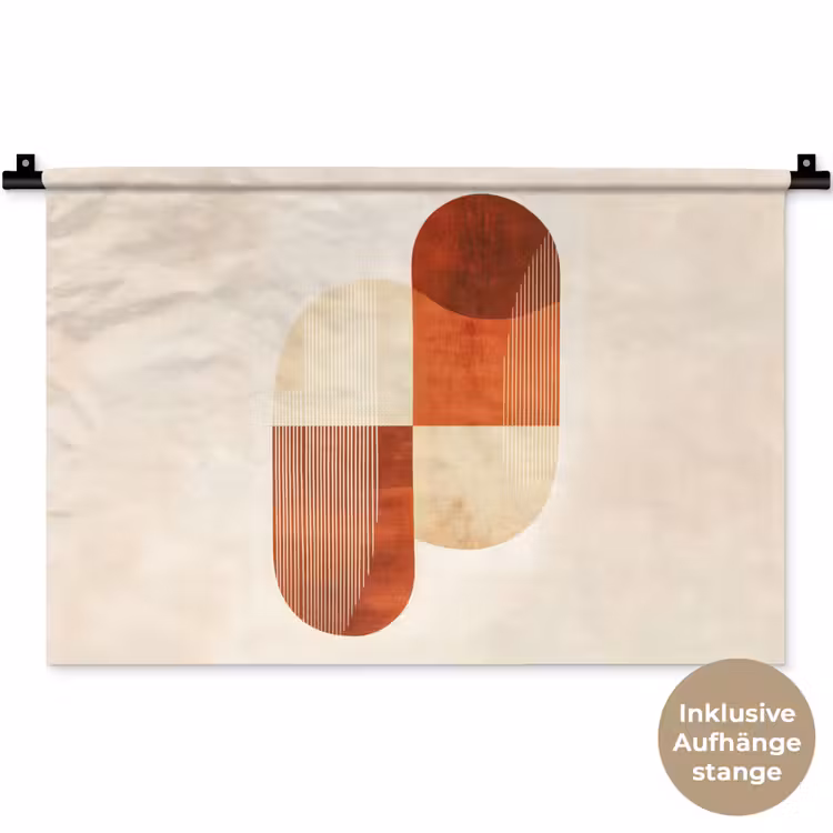 Bogen - Beige - Vormen Wandkleed katoen klein -t3d_DE