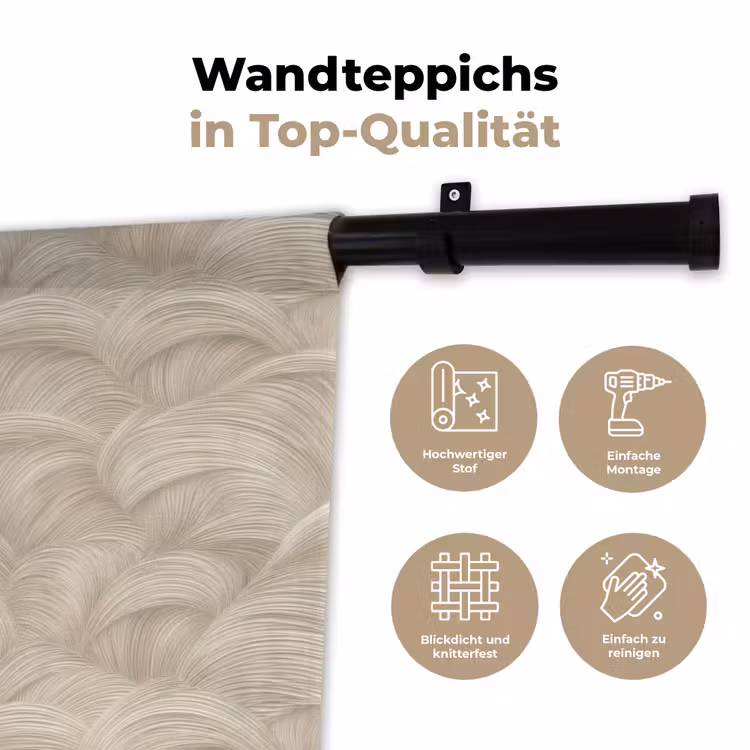 Bogen - Patroon - Beige Wandkleed katoen klein 269 -tsfeer2_DE