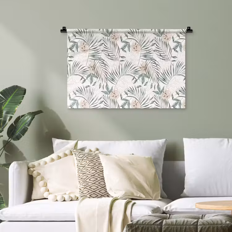 Bohemian - Bladeren - Bloemen - Tropisch Wandkleed katoen klein -sfeer7