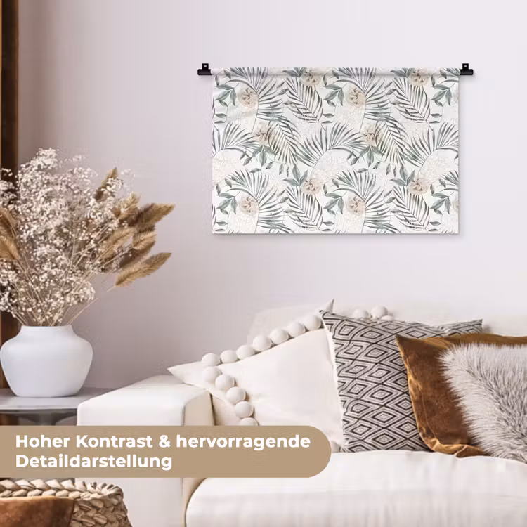 Bohemian - Bloemen - Bladeren - Jungle - Tropical Wandkleed katoen klein -tsfeer1_DE