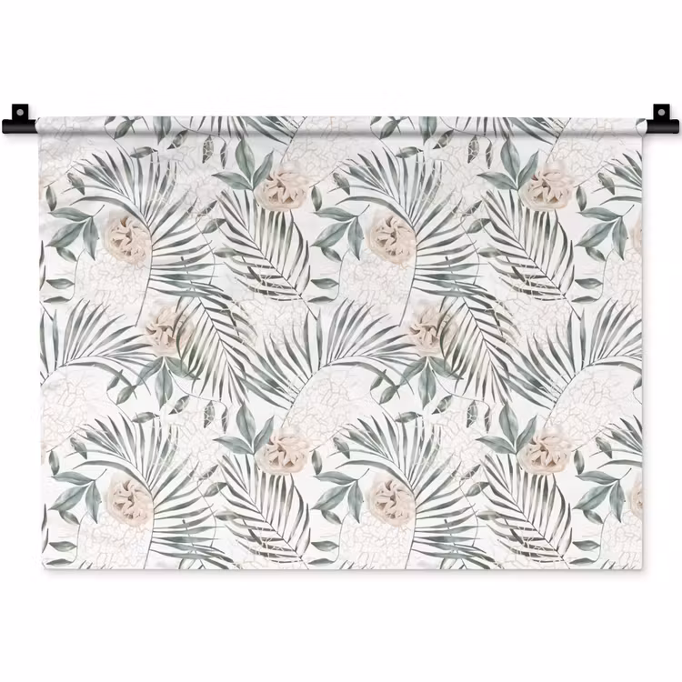 Boho - Jungle - Bloemen - Bladeren Wandkleed katoen klein -zz3d