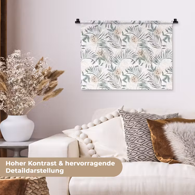 Boho - Jungle - Bloemen - Bladeren Wandkleed katoen klein -tsfeer1_DE