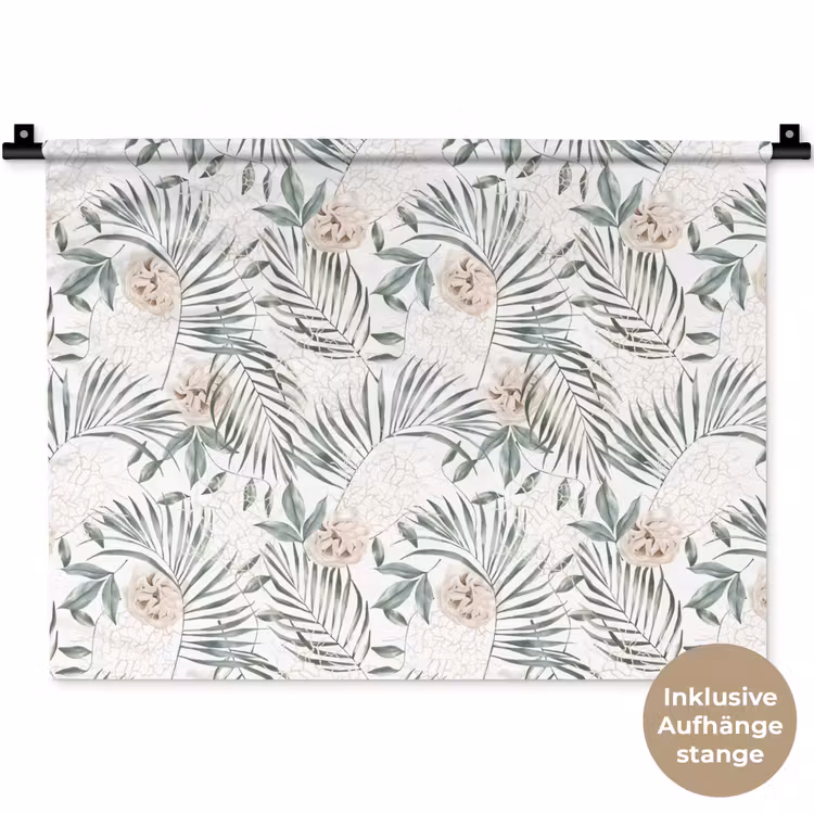 Boho - Jungle - Bloemen - Bladeren Wandkleed katoen klein -t3d_DE