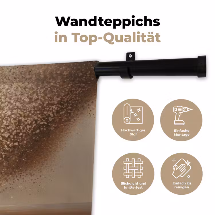 Bootje - Blaadjes - Goud - Water Wandkleed katoen klein -tsfeer2_DE
