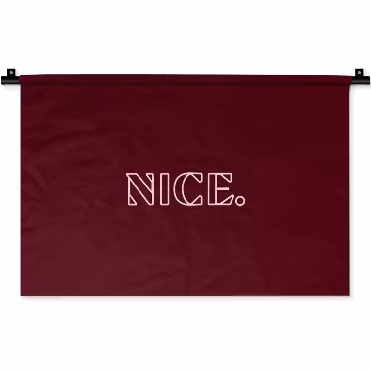 Bordeaux - Nice - minimalistisch Wandkleed katoen klein -zz3d