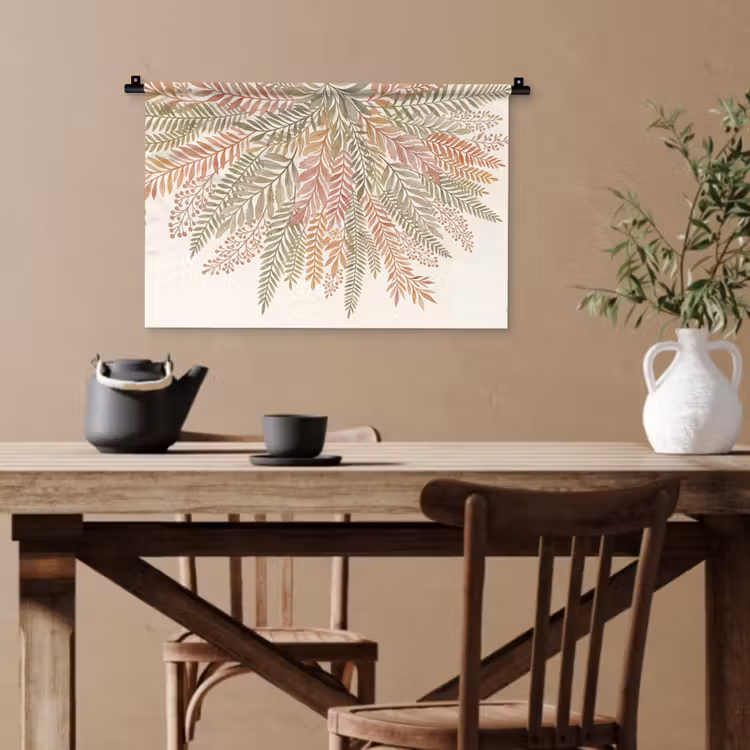 Botanisch - Aquarel - Kleurrijk Wandkleed katoen klein -sfeer6