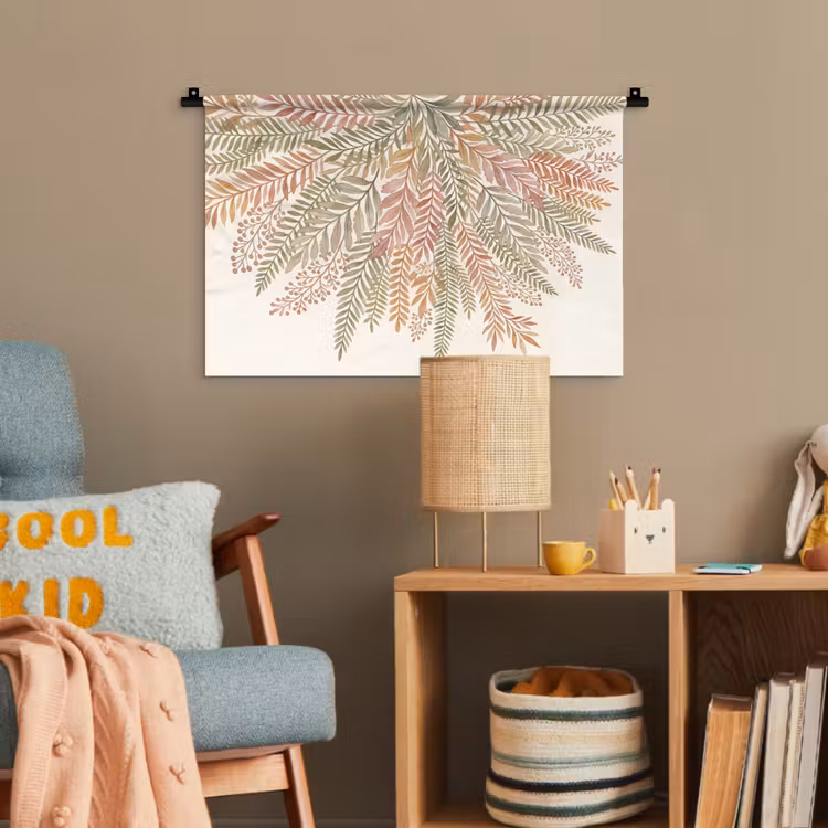 Botanisch - Aquarel - Kleurrijk Wandkleed katoen klein -wsfeer4_kind