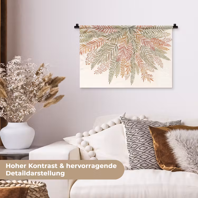 Botanisch - Aquarel - Kleurrijk Wandkleed katoen klein -tsfeer1_DE