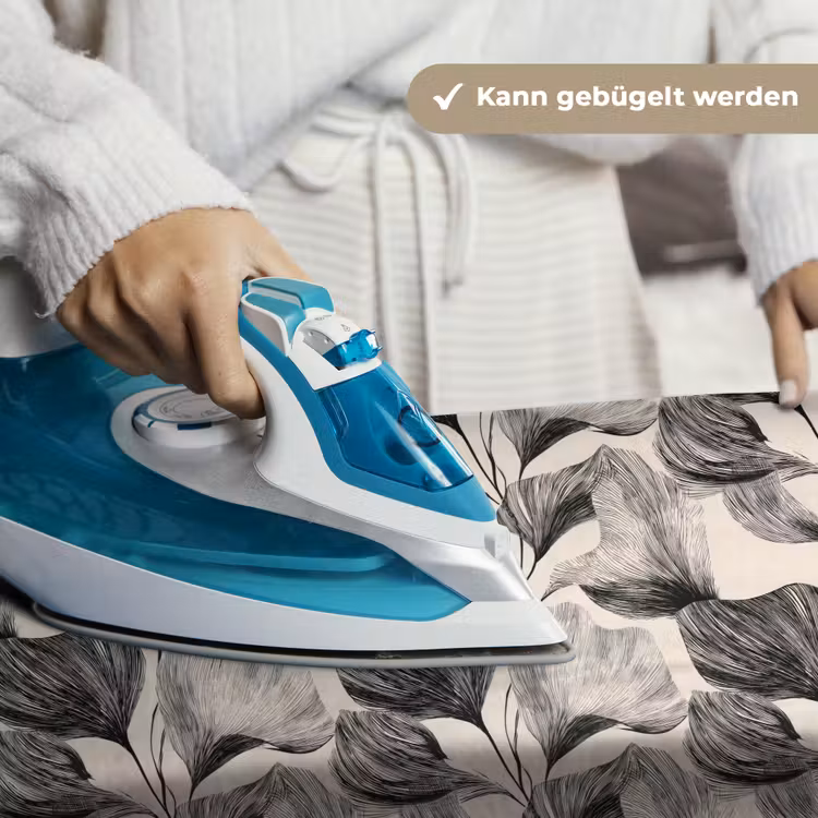 Botanisch - Bladeren - Zwart Wandkleed katoen klein 269 -tsfeer9_DE