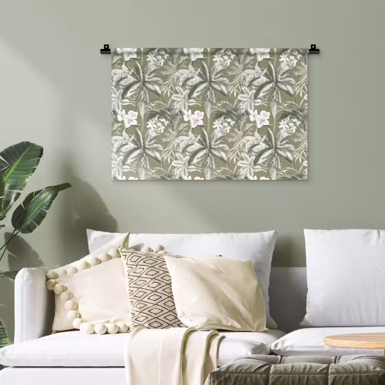 Botanisch - Bloemen - Groen Wandkleed katoen klein 269 -sfeer7