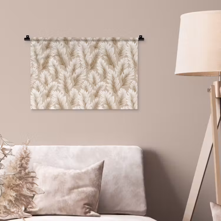 Botanisch - Patroon - Beige Wandkleed katoen klein 269 -sfeer4