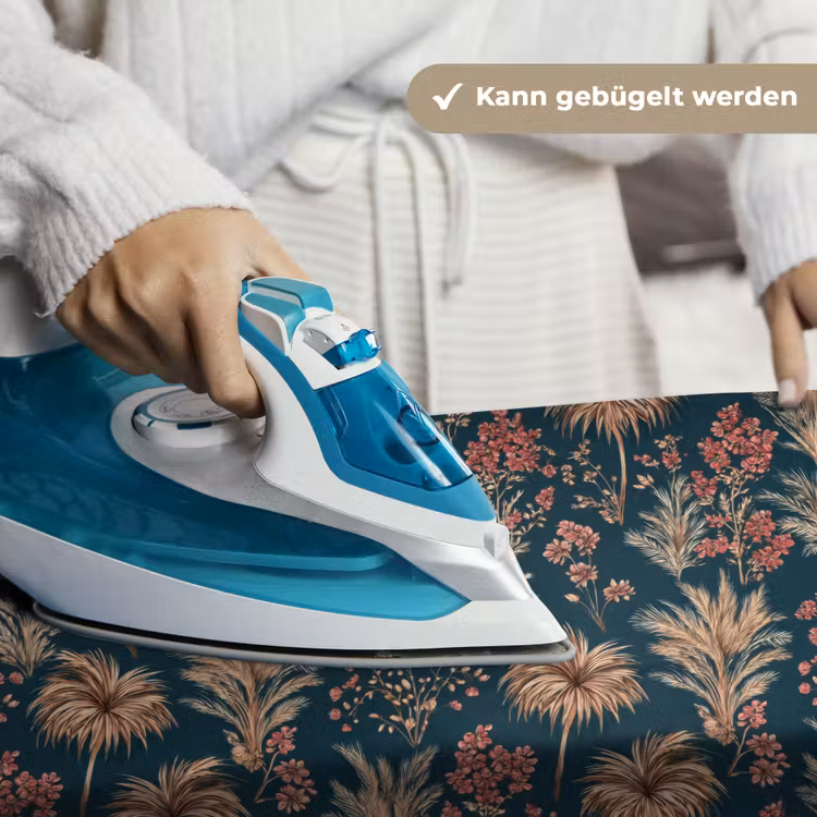 Botanisch - Patroon - Blauw Wandkleed katoen klein 269 -tsfeer9_DE