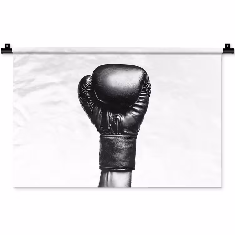 Bokshandschoen - Zwart - Hand Wandkleed katoen klein -zz3d